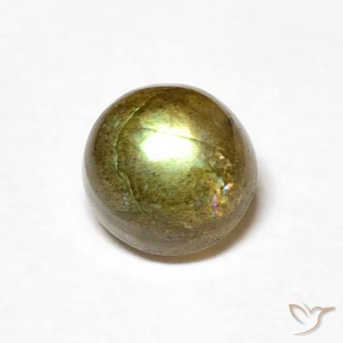 0.57ct Natürlicher Mehrfarbig Labradorit, Runden, Lichtdurchlässig