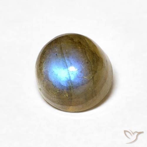 1.33ct Natürlicher Mehrfarbig Labradorit, Runden, Lichtdurchlässig