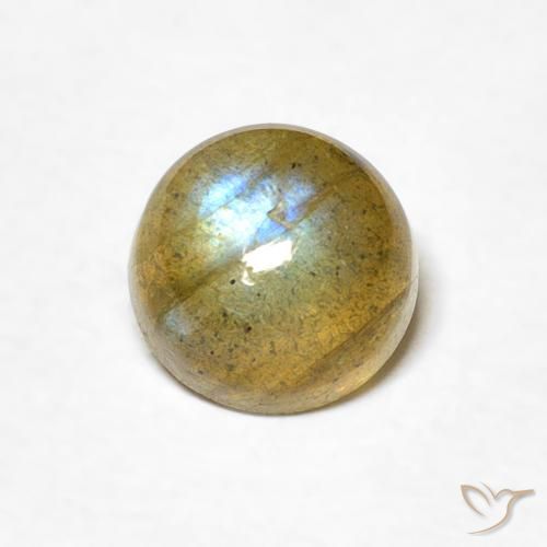 1.09ct Natürlicher Mehrfarbig Labradorit, Runden, Lichtdurchlässig