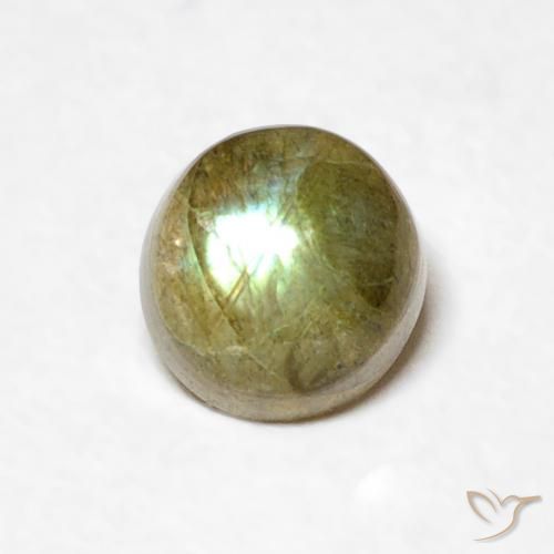 0.60ct Natürlicher Mehrfarbig Labradorit, Runden, Lichtdurchlässig
