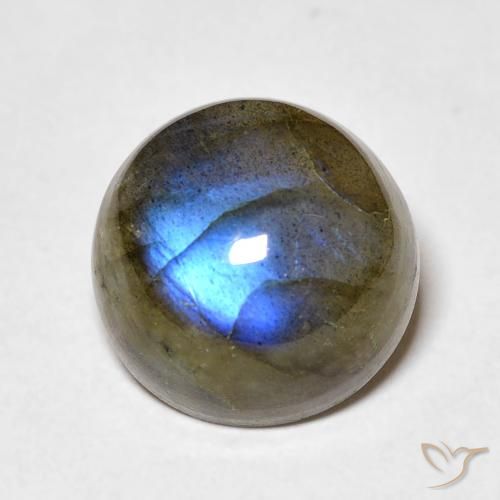 7.55ct Natürlicher Mehrfarbig Labradorit, Runden, Lichtdurchlässig