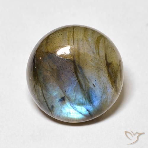 7.62ct Natürlicher Mehrfarbig Labradorit, Runden, Lichtdurchlässig