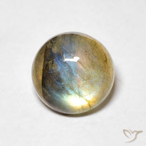 1.45ct Natürlicher Mehrfarbig Labradorit, Runden, Lichtdurchlässig
