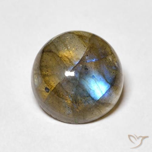 3.48ct Natürlicher Mehrfarbig Labradorit, Runden, Lichtdurchlässig