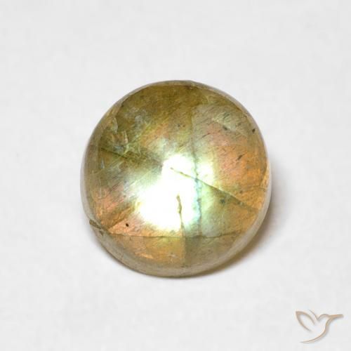 1.48ct Natürlicher Mehrfarbig Labradorit, Runden, Lichtdurchlässig