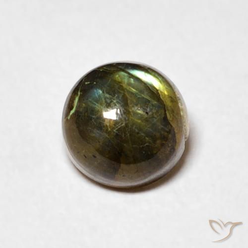1.02ct Natürlicher Mehrfarbig Labradorit, Runden, Lichtdurchlässig