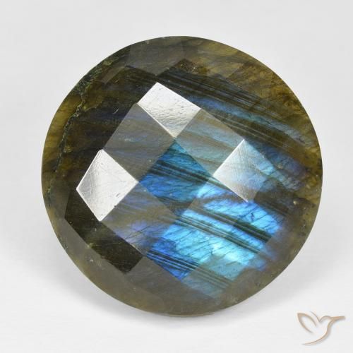 40.65ct Natürlicher Mehrfarbig Labradorit, Runden, Lichtundurchlässig