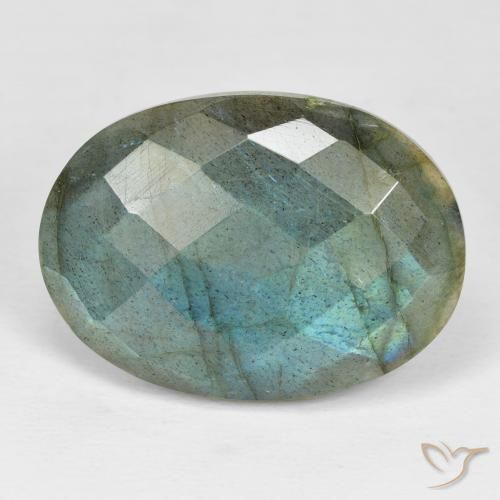 20.14ct Natürlicher Mehrfarbig Labradorit, Oval, Lichtundurchlässig