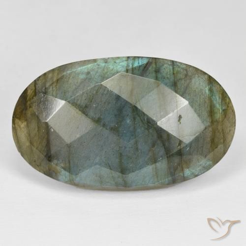 42.82ct Natürlicher Mehrfarbig Labradorit, Oval, Lichtundurchlässig