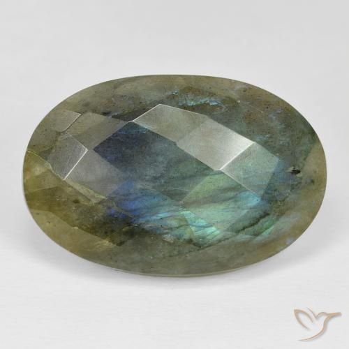 30.17ct Natürlicher Mehrfarbig Labradorit, Oval, Lichtundurchlässig