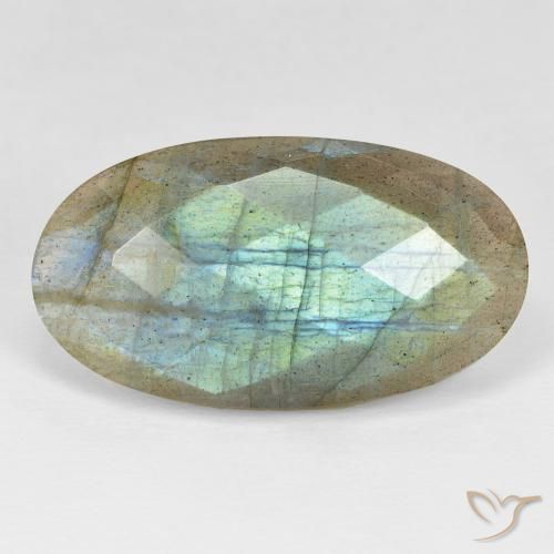 22.80ct Natürlicher Mehrfarbig Labradorit, Oval, Lichtundurchlässig