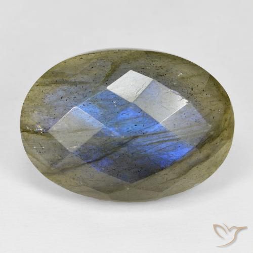 26.35ct Natürlicher Mehrfarbig Labradorit, Oval, Lichtundurchlässig
