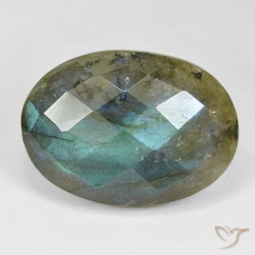 24.18ct Natürlicher Mehrfarbig Labradorit, Oval, Lichtundurchlässig