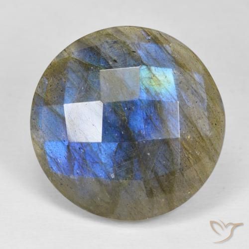 18.23ct Natürlicher Mehrfarbig Labradorit, Runden, Lichtundurchlässig