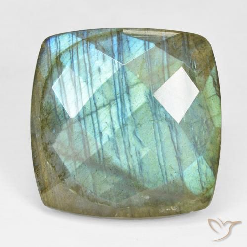 28.56ct Natürlicher Mehrfarbig Labradorit, Kissen, Lichtundurchlässig