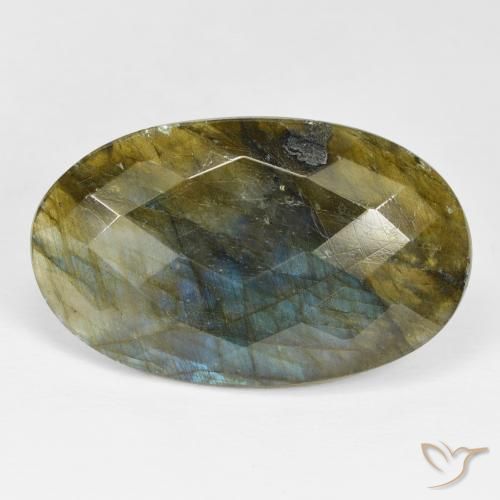 28.03ct Natürlicher Mehrfarbig Labradorit, Oval, Lichtundurchlässig