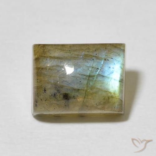 3.53ct Natürlicher Mehrfarbig Labradorit, Baguette, Lichtdurchlässig