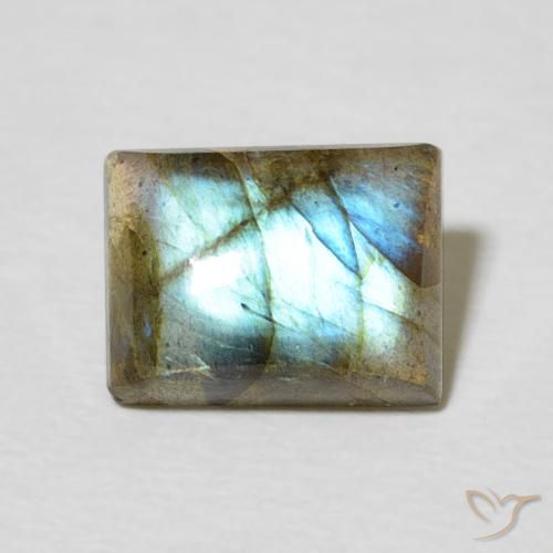 2.47ct Natürlicher Mehrfarbig Labradorit, Baguette, Lichtdurchlässig