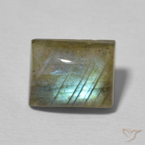 2.87ct Natürlicher Mehrfarbig Labradorit, Baguette, Lichtdurchlässig