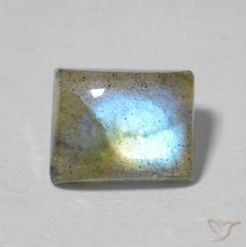2.90ct Natürlicher Mehrfarbig Labradorit, Baguette, Lichtdurchlässig