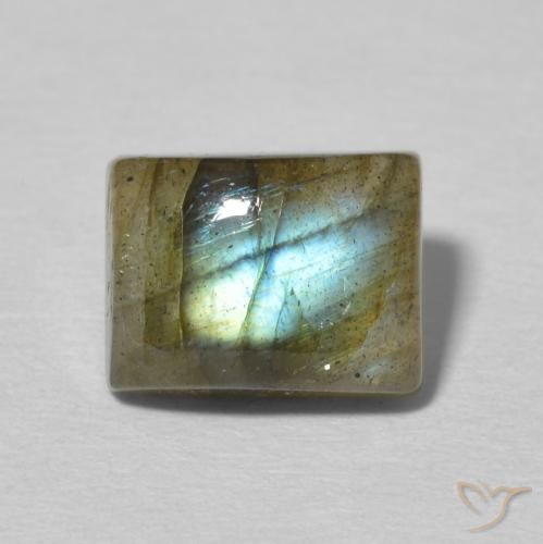 2.95ct Natürlicher Mehrfarbig Labradorit, Baguette, Lichtdurchlässig