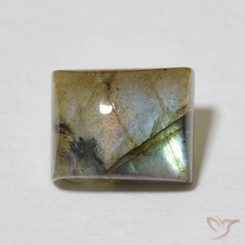 3.20ct Natürlicher Mehrfarbig Labradorit, Baguette, Lichtdurchlässig