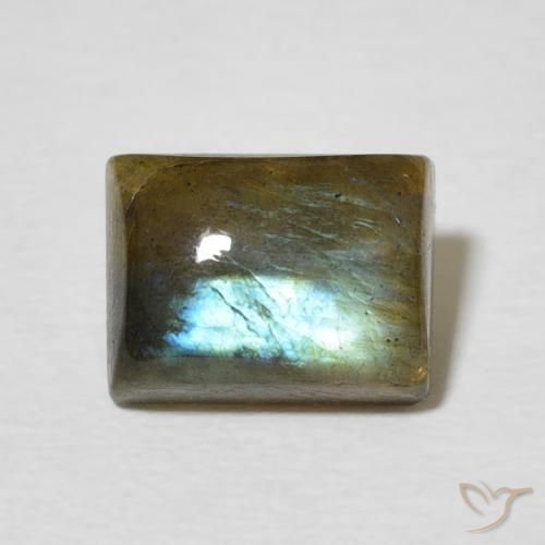 2.88ct Natürlicher Mehrfarbig Labradorit, Baguette, Lichtdurchlässig