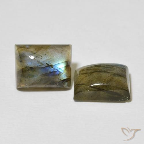 5.04 ct natürliche Mehrfarbig Labradorit-Edelsteine, Baguette, Lichtdurchlässig