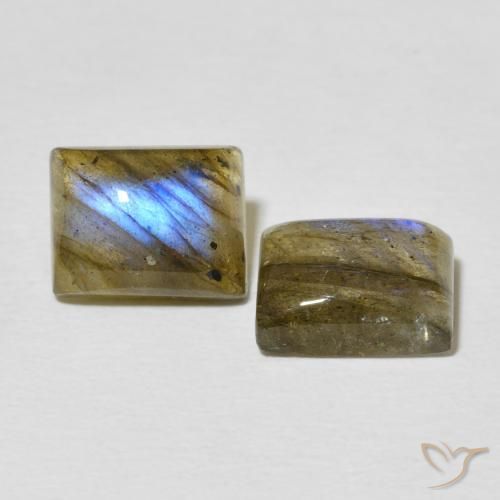5.05 ct natürliche Mehrfarbig Labradorit-Edelsteine, Baguette, Lichtdurchlässig