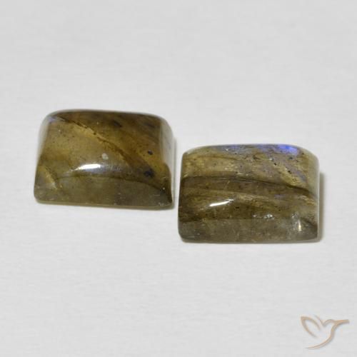 5.05 ct natürliche Mehrfarbig Labradorit-Edelsteine, Baguette, Lichtdurchlässig