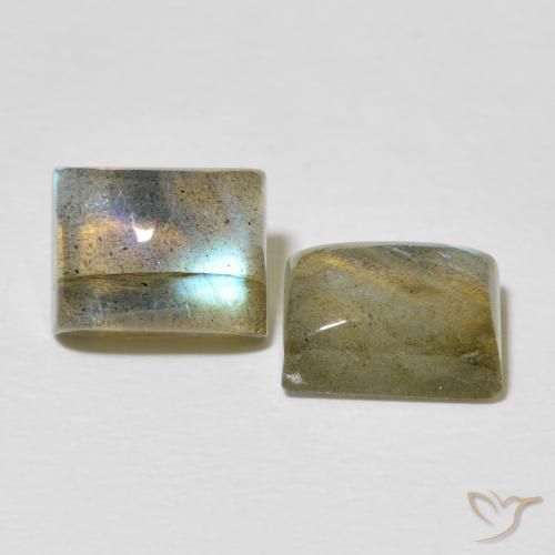 5.92 ct natürliche Mehrfarbig Labradorit-Edelsteine, Baguette, Lichtdurchlässig