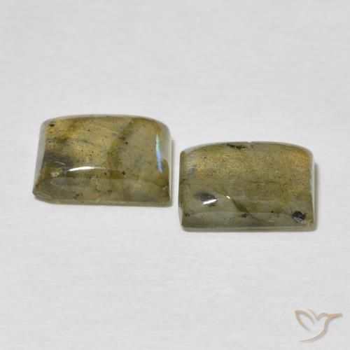 4.35 ct natürliche Mehrfarbig Labradorit-Edelsteine, Baguette, Lichtdurchlässig