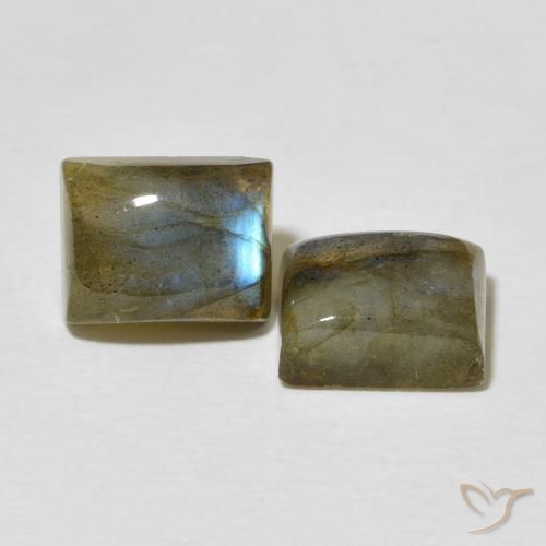 5.65 ct natürliche Mehrfarbig Labradorit-Edelsteine, Baguette, Lichtdurchlässig