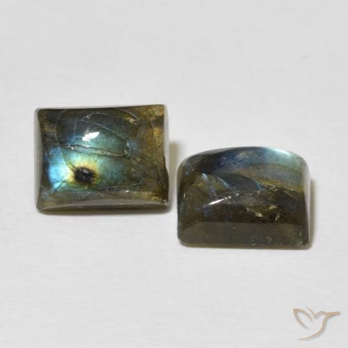 5.25 ct natürliche Mehrfarbig Labradorit-Edelsteine, Baguette, Lichtdurchlässig