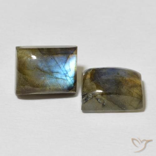 5.76 ct natürliche Mehrfarbig Labradorit-Edelsteine, Baguette, Lichtdurchlässig