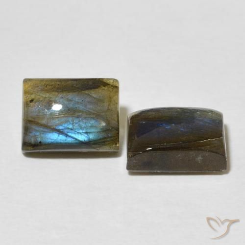 5.31 ct natürliche Mehrfarbig Labradorit-Edelsteine, Baguette, Lichtdurchlässig
