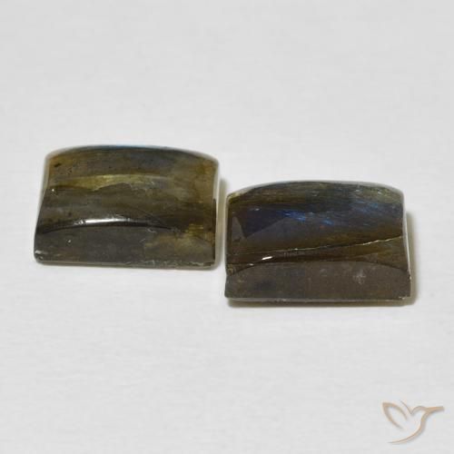 5.31 ct natürliche Mehrfarbig Labradorit-Edelsteine, Baguette, Lichtdurchlässig