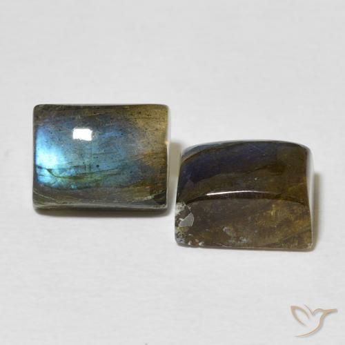 6.67 ct natürliche Mehrfarbig Labradorit-Edelsteine, Baguette, Lichtdurchlässig
