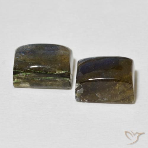 6.67 ct natürliche Mehrfarbig Labradorit-Edelsteine, Baguette, Lichtdurchlässig