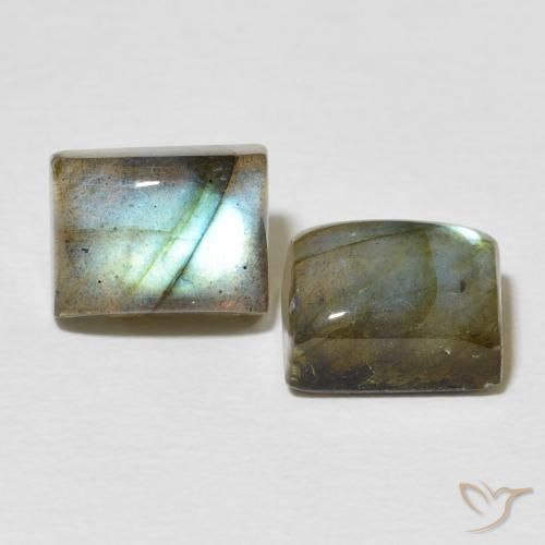 6.95 ct natürliche Mehrfarbig Labradorit-Edelsteine, Baguette, Lichtdurchlässig
