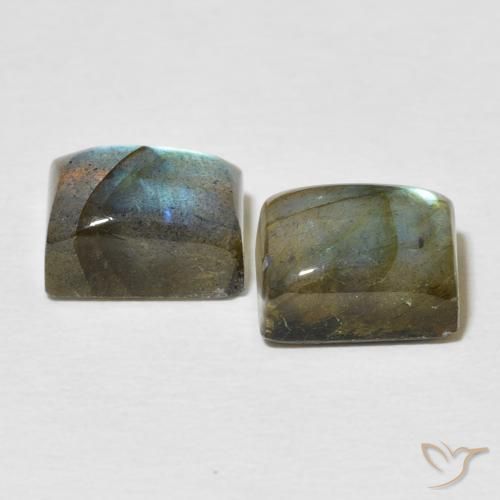 6.95 ct natürliche Mehrfarbig Labradorit-Edelsteine, Baguette, Lichtdurchlässig