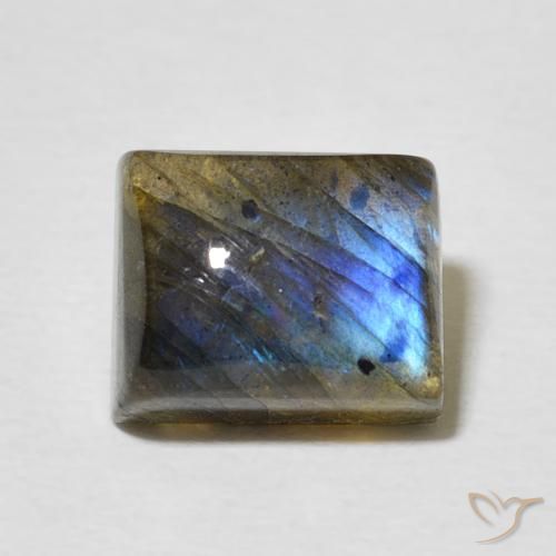3.66ct Natürlicher Mehrfarbig Labradorit, Baguette, Lichtdurchlässig