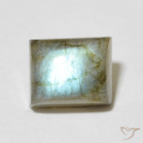 3.41ct Natürlicher Mehrfarbig Labradorit, Baguette, Lichtdurchlässig