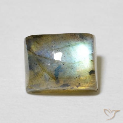 3.46ct Natürlicher Mehrfarbig Labradorit, Baguette, Lichtdurchlässig