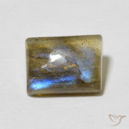 2.63ct Natürlicher Mehrfarbig Labradorit, Baguette, Lichtdurchlässig