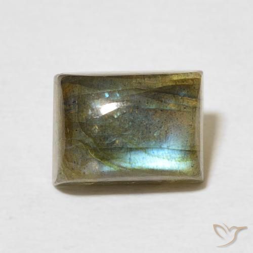 2.96ct Natürlicher Mehrfarbig Labradorit, Baguette, Lichtdurchlässig