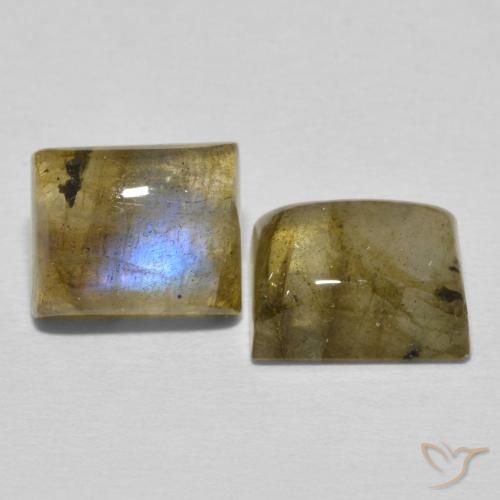 7.10 ct natürliche Mehrfarbig Labradorit-Edelsteine, Baguette, Lichtdurchlässig