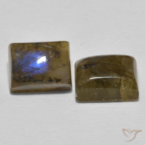 6.82 ct natürliche Mehrfarbig Labradorit-Edelsteine, Baguette, Lichtdurchlässig