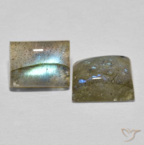 6.29 ct natürliche Mehrfarbig Labradorit-Edelsteine, Baguette, Lichtdurchlässig