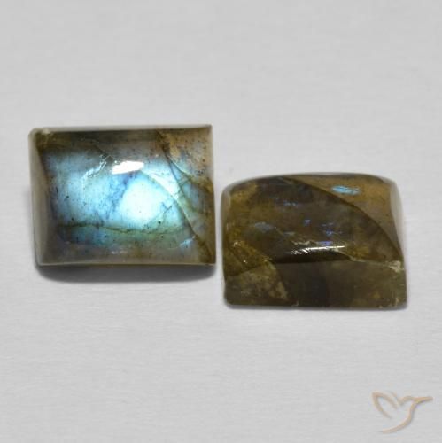 5.77 ct natürliche Mehrfarbig Labradorit-Edelsteine, Baguette, Lichtdurchlässig